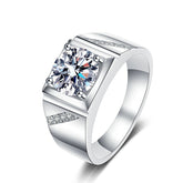 Men's Moissanite 925 Silver Ring
